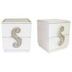 Pair of Lacquered Wood Nightstands, USA, circa 1950