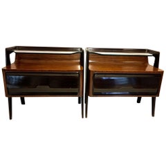 Pair of Lacquered Wood Side Tables Attributed to Paolo Buffa