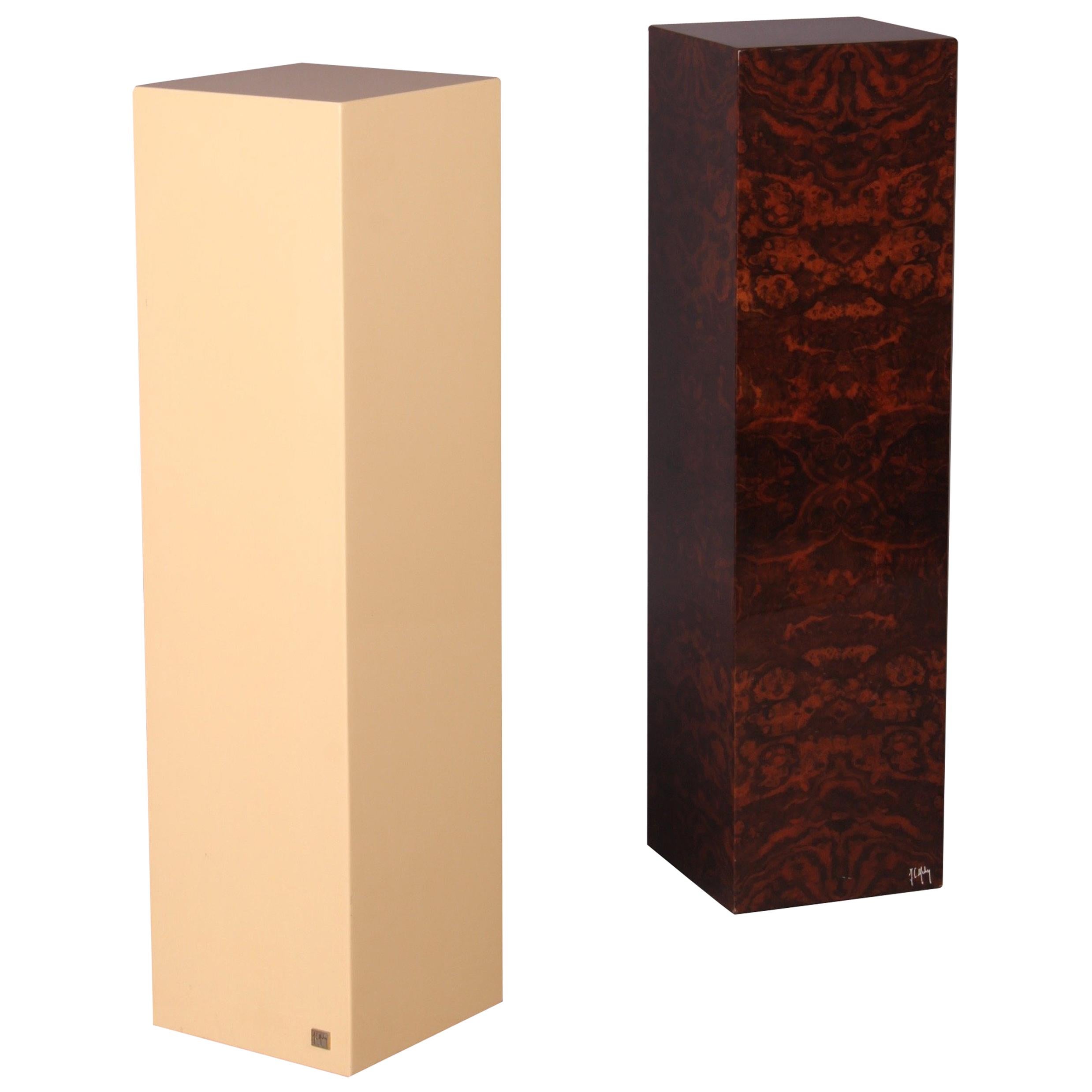 Pair of Lacquered Wooden Base