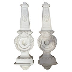 Pair of Lacquered Wooden Wall Ornaments from the Beginning of 20th Century