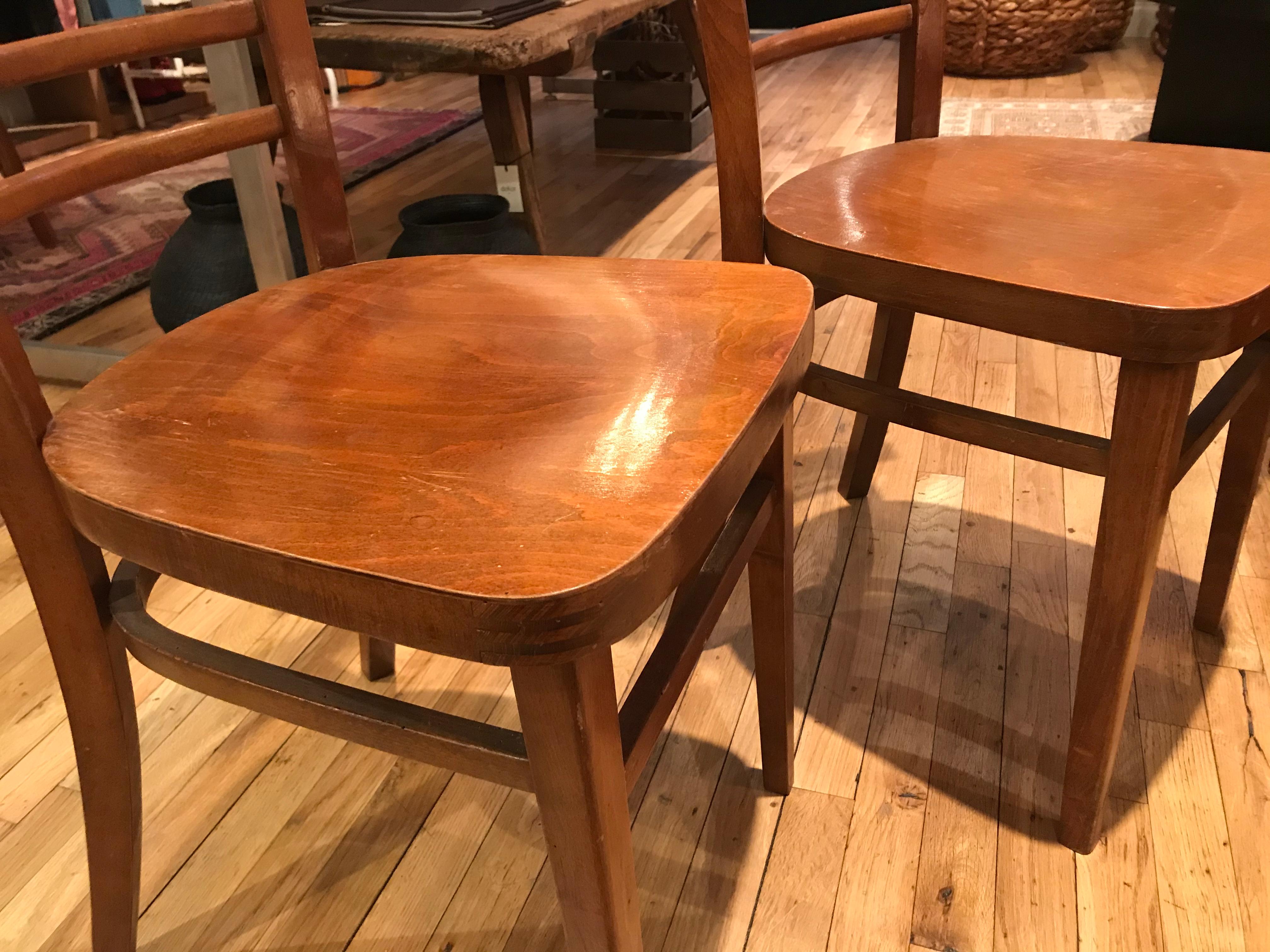 North American Pair of Ladder Back Chairs