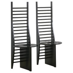 Pair of Ladder Back Dining Chairs, France
