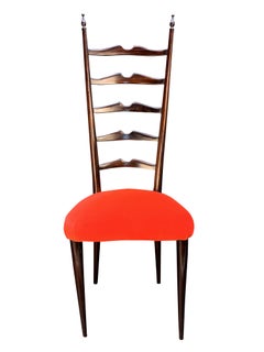 Pareja de sillones de recibidor con respaldo de escalera de Paolo Buffa