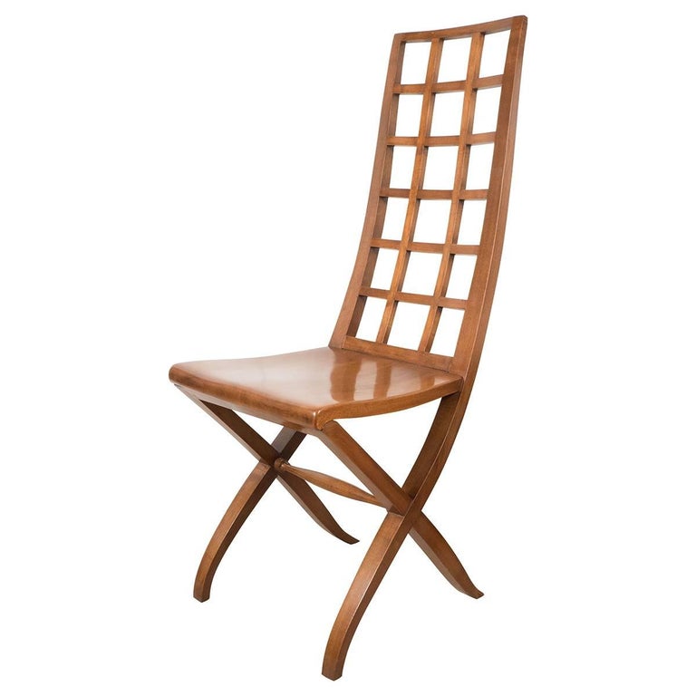 Pair of Ladder Back Wood Chairs For Sale at 1stdibs
