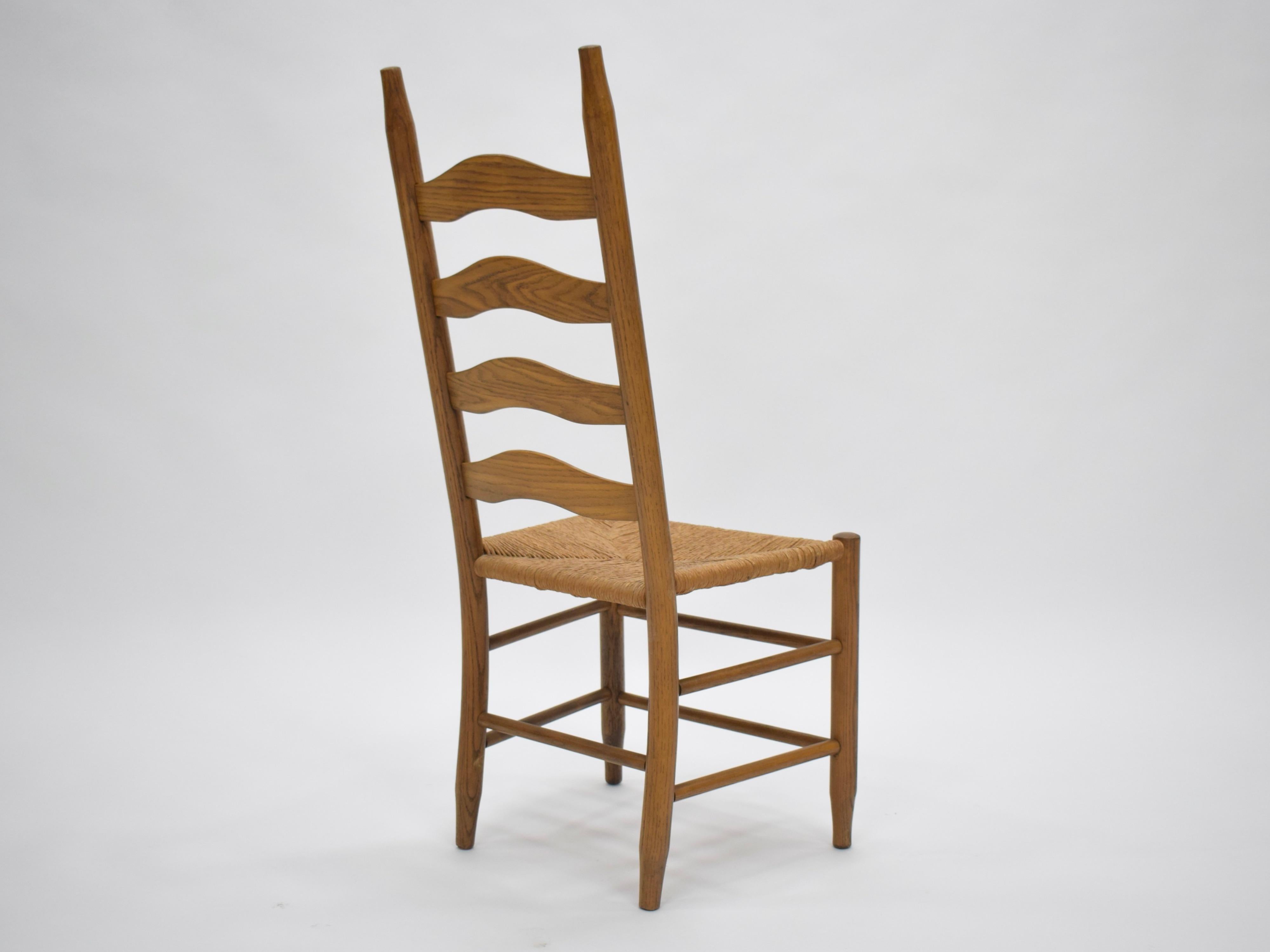 Paar Leiterrückenstühle im Stil von Charlotte Perriand (Gewebt) im Angebot