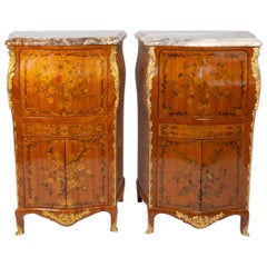 Antique Pair of Ladies Secretaries in the Louis XV Style, 19th Century