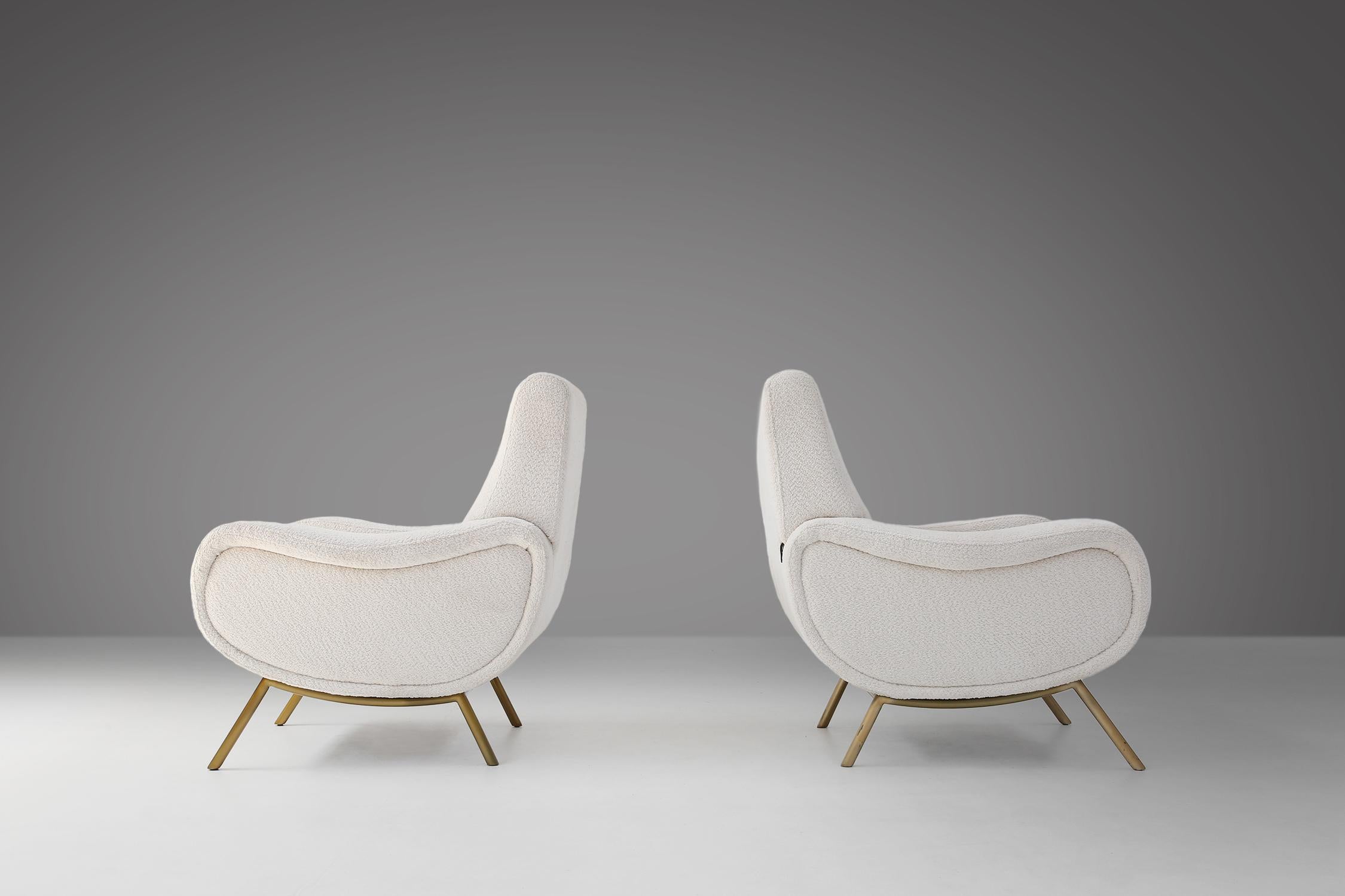 Mid-20th Century Pair of Lady armchair by Marco Zanuso for Arflex 1951 For Sale