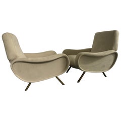 Paire de fauteuils " Lady " de Marco Zanuso pour Arflex:: Italie:: années 1950