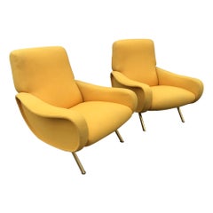 Pair of "Lady" Armchairs by Marco Zanuso for Arflex, Italy, 1950s
