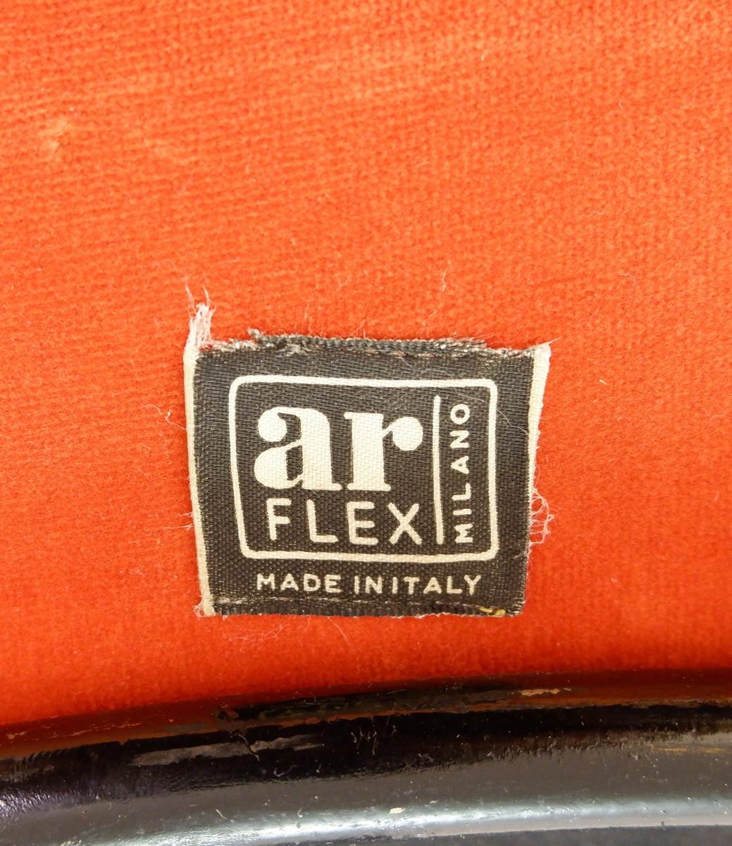 Pair of 'lady' armchairs by Marco Zanuso for Arflex - new orange velvet upholstery - Italy 1951.