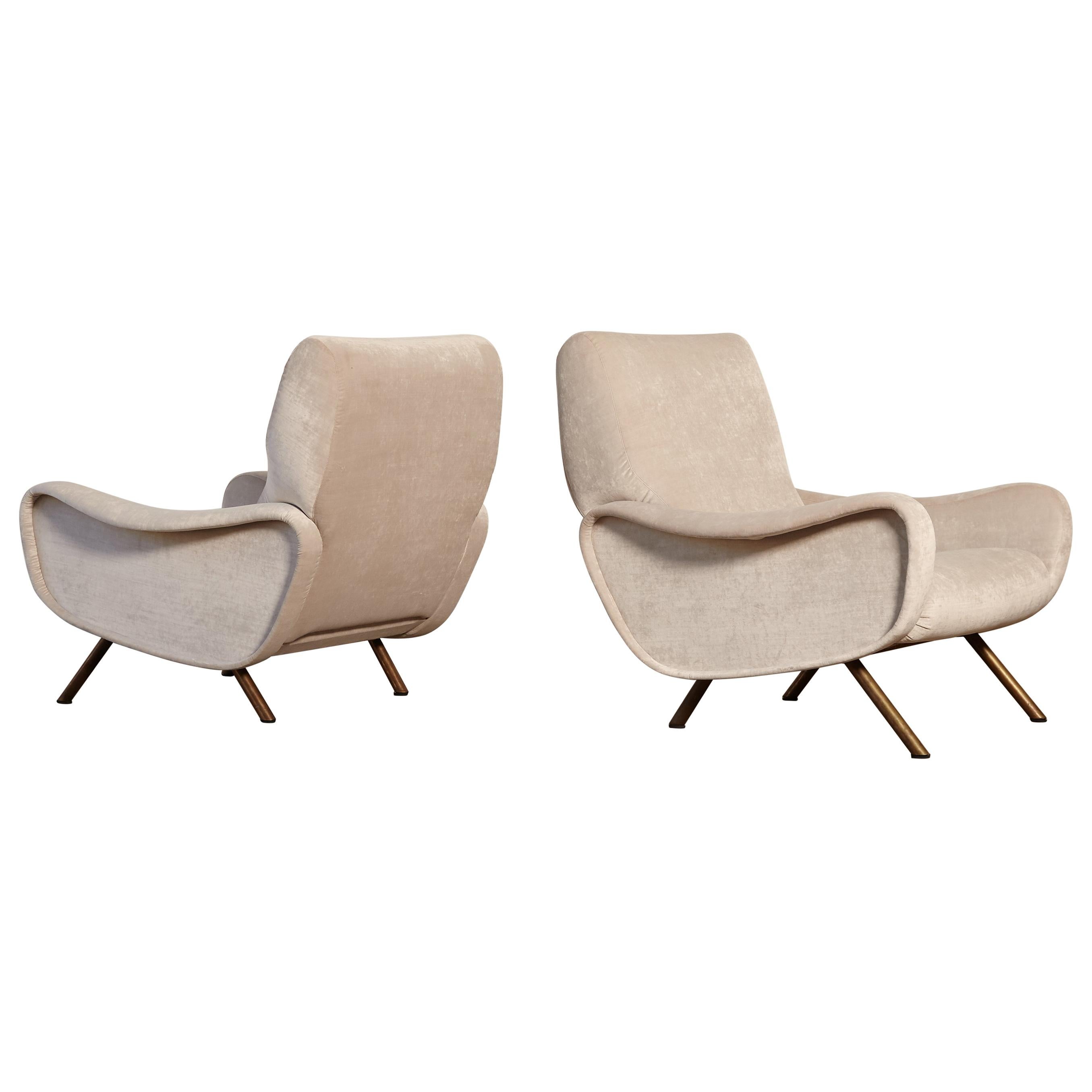 Pair of Lady Chairs Designed by Marco Zanuso, Italy