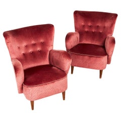 Pair of Laila Lounge Chairs by Ilmari Lappalainen for ASKO, Finland 1950