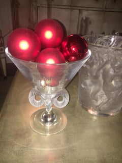 Paire de postes « Aries » en cristal Lalique.  Grande échelle.