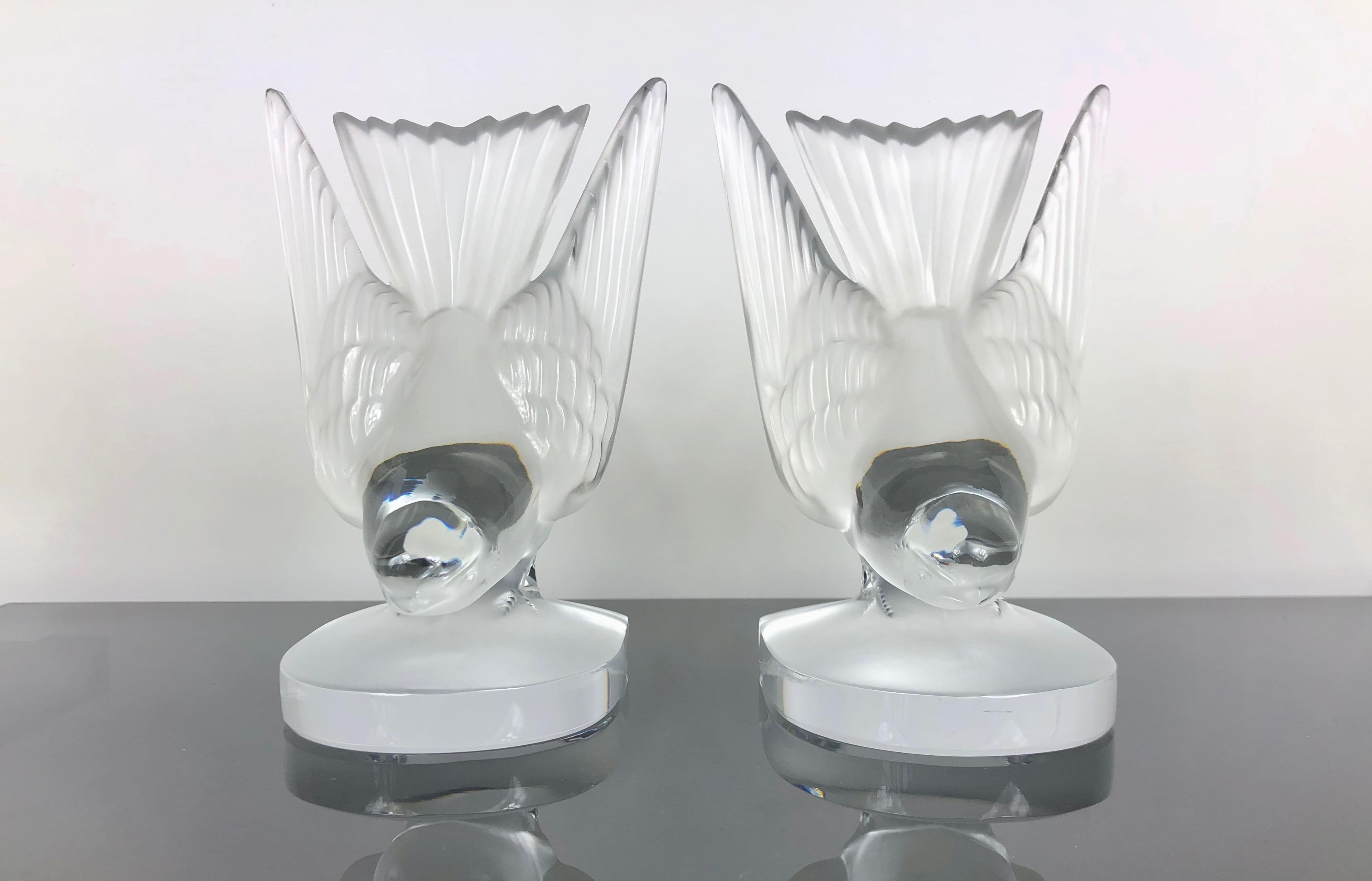 lalique crystal birds