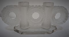 Pair of Lalique Crystal Candelabras