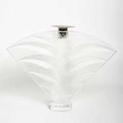 Pareja de Candelabros de Cristal Lalique de Estilo Art Déco.