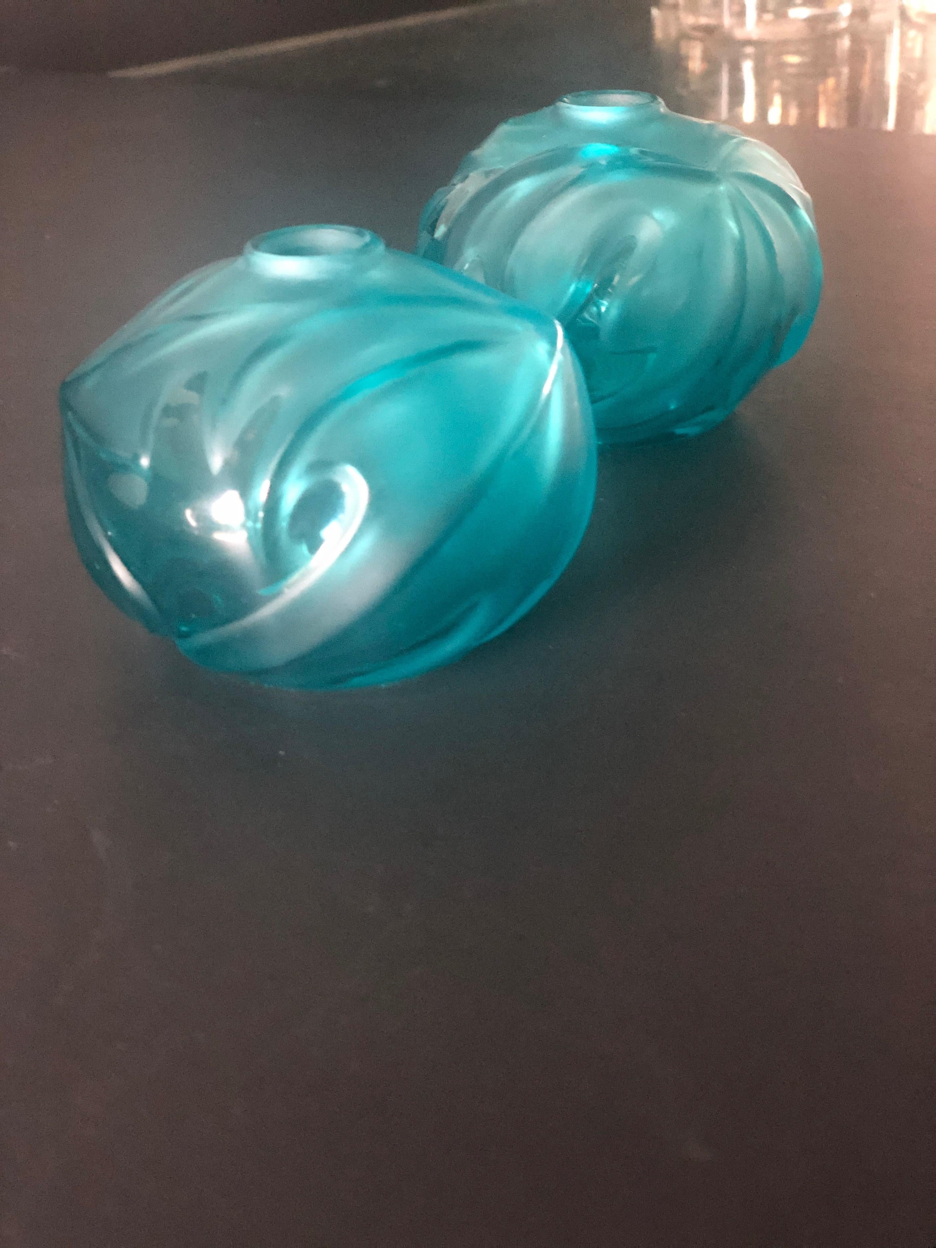 Pair of Lalique Crystal 