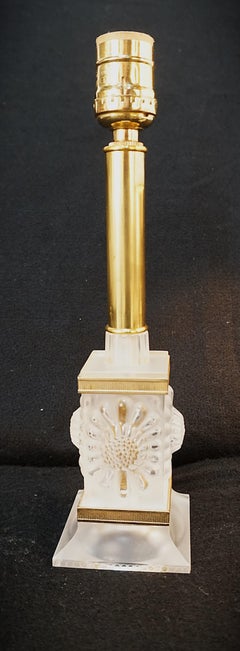 Pair of Lalique Crystal Table Lamps #4