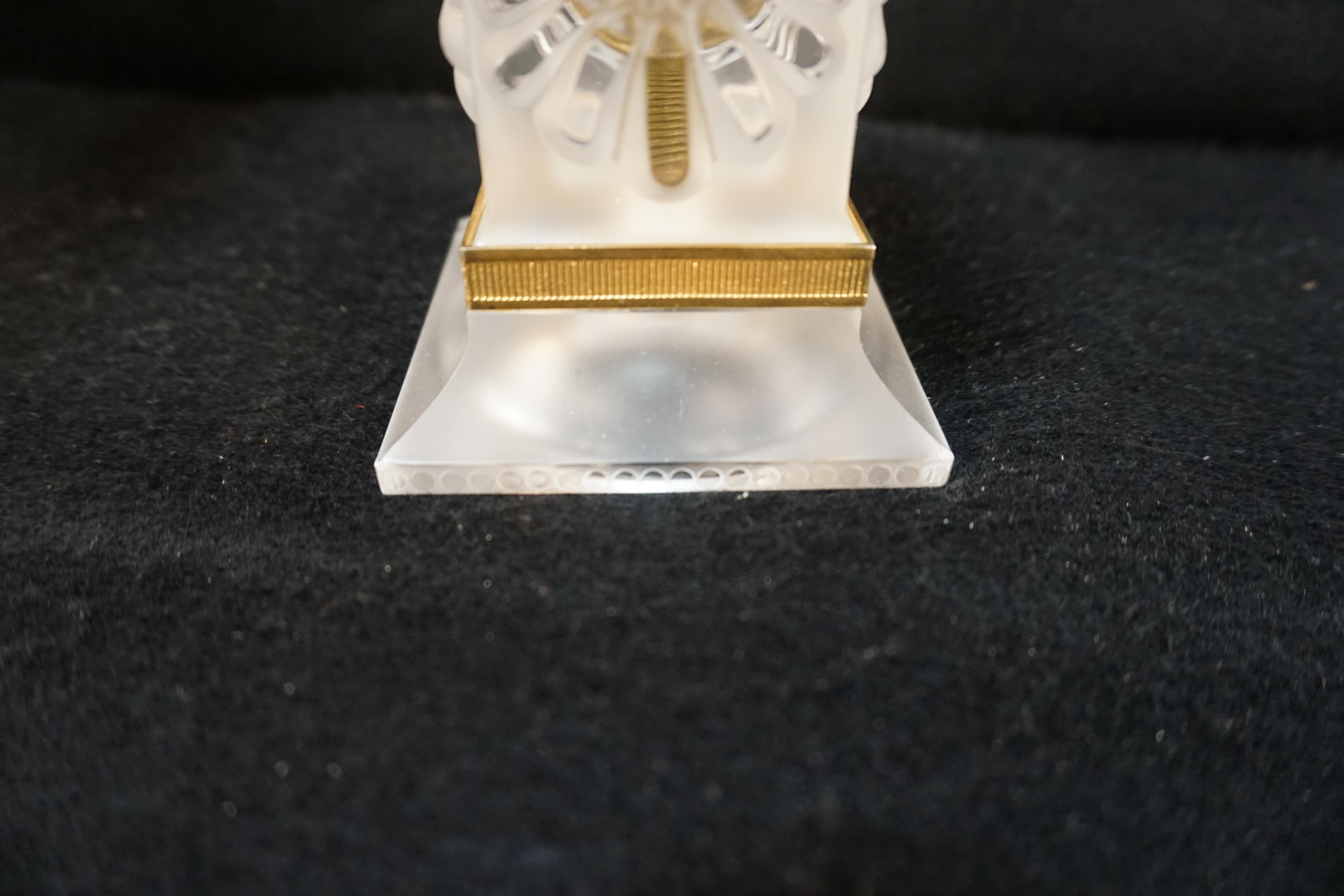 20th Century Pair of Lalique Crystal Table Lamps #6 For Sale
