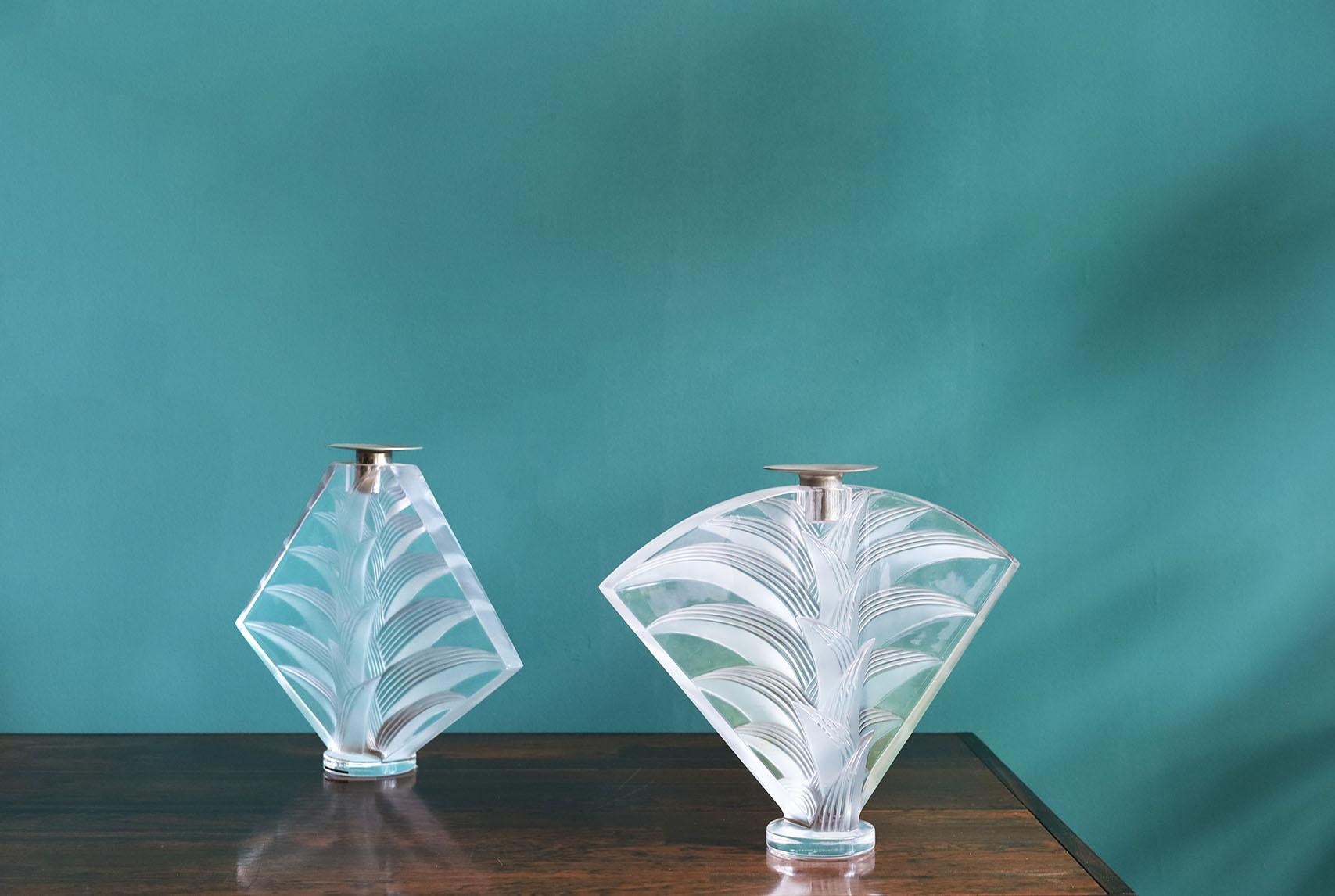 Pareja de Portavelas Lalique 