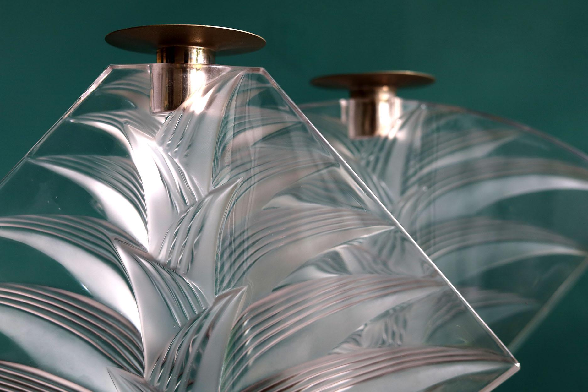 Pareja de Portavelas Lalique 