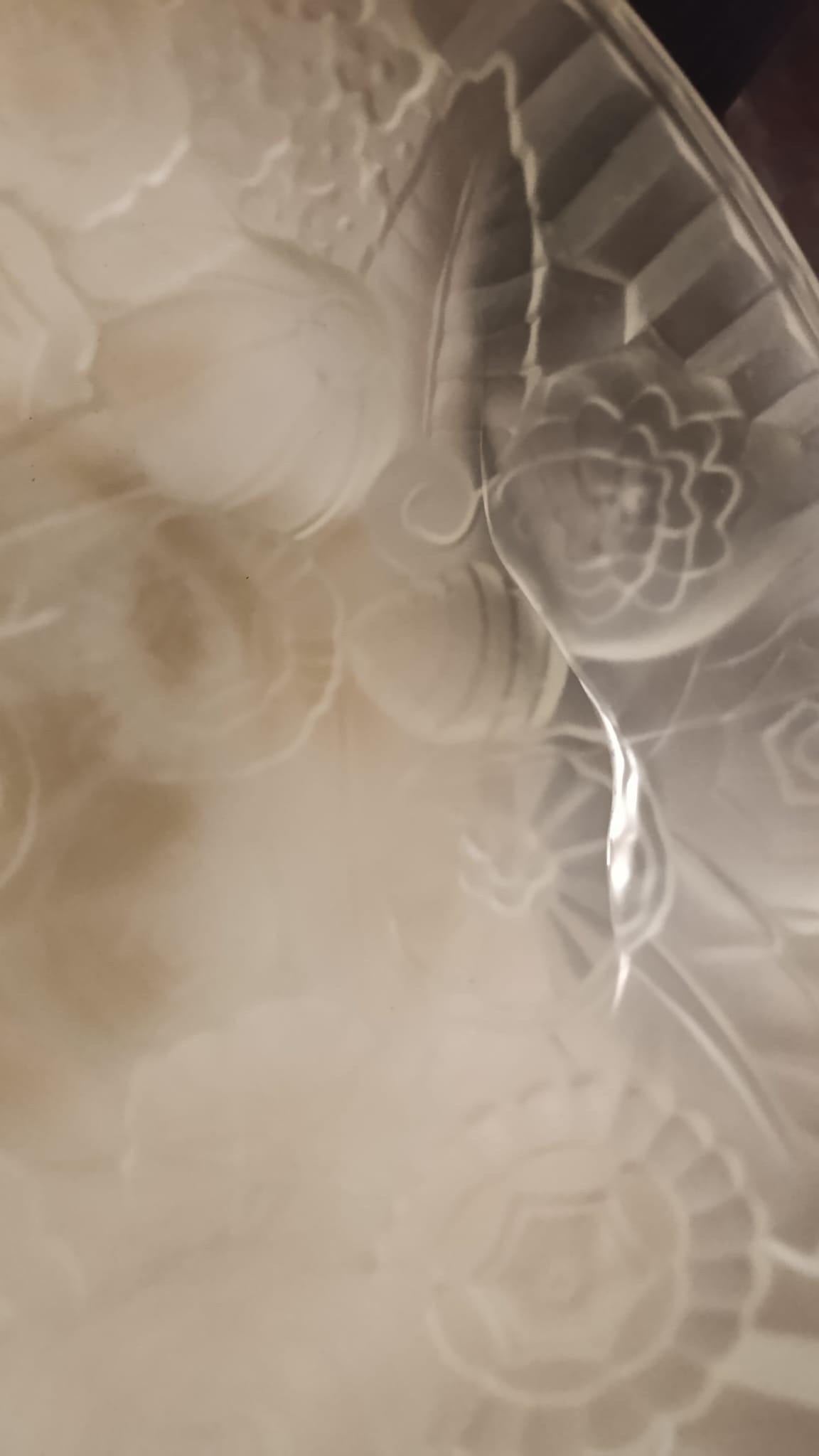 Paire de lampes de table en laiton nickelé de style Lalique Art Déco, années 1920 en vente 3