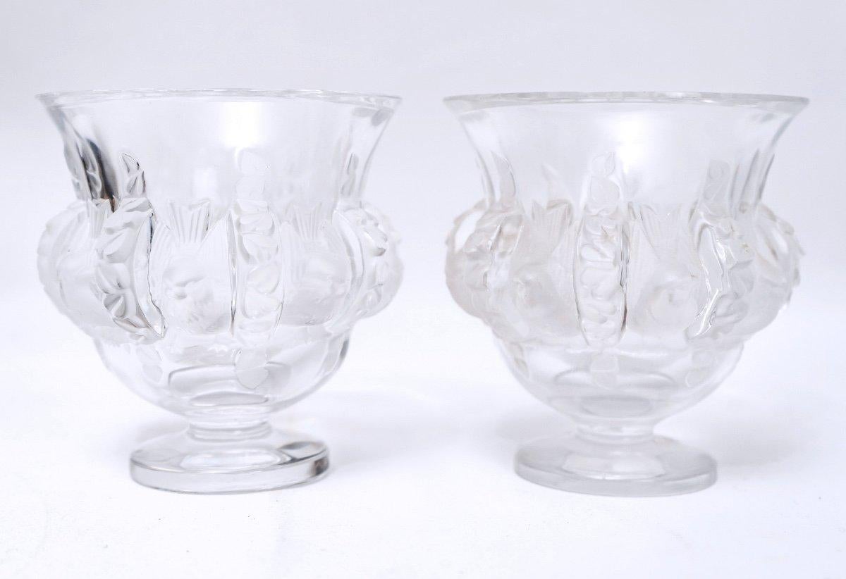 Lovely pair of vases from the house of Lalique 