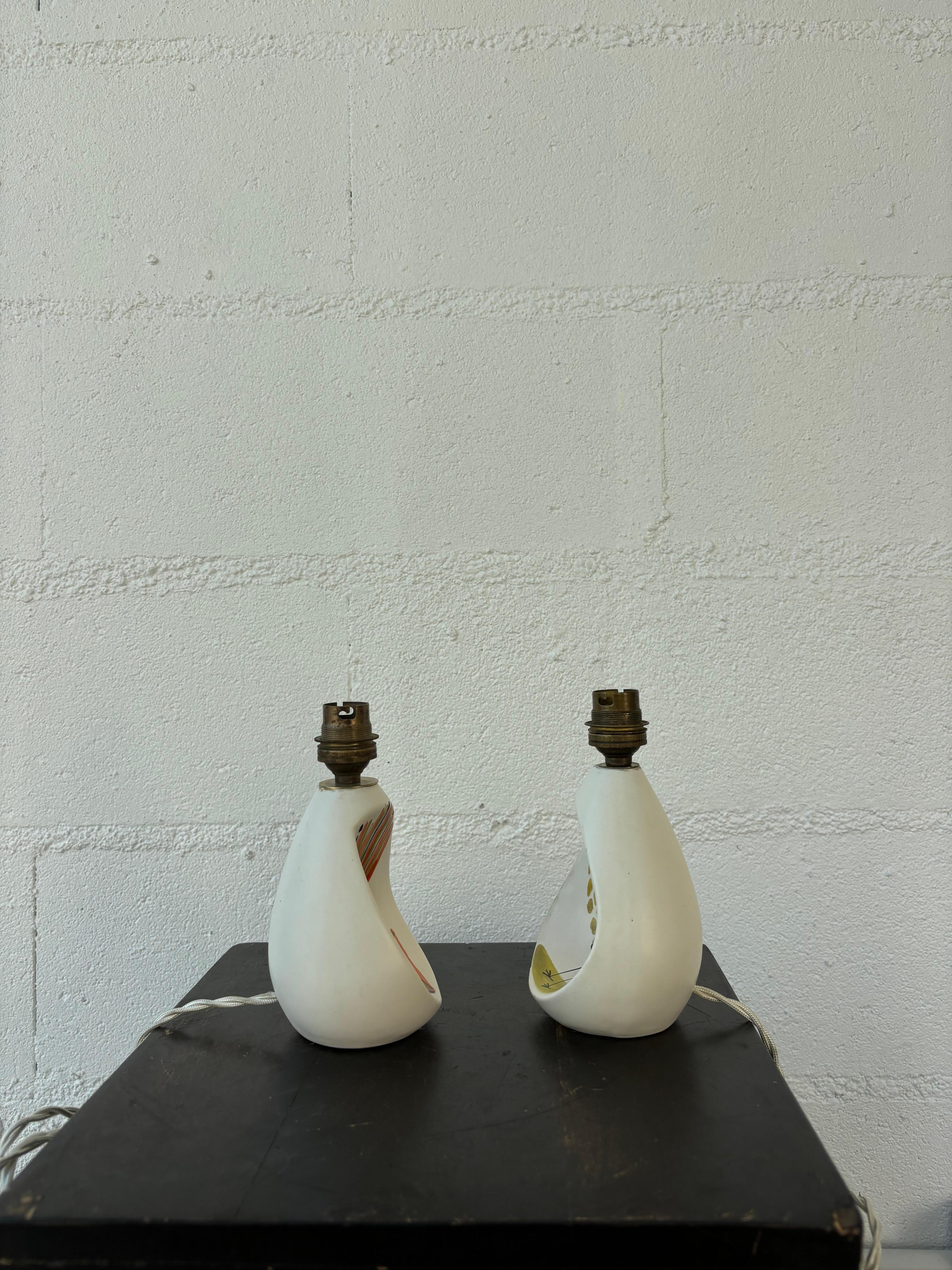 Pair of lamp by Roger Capron en venta 9