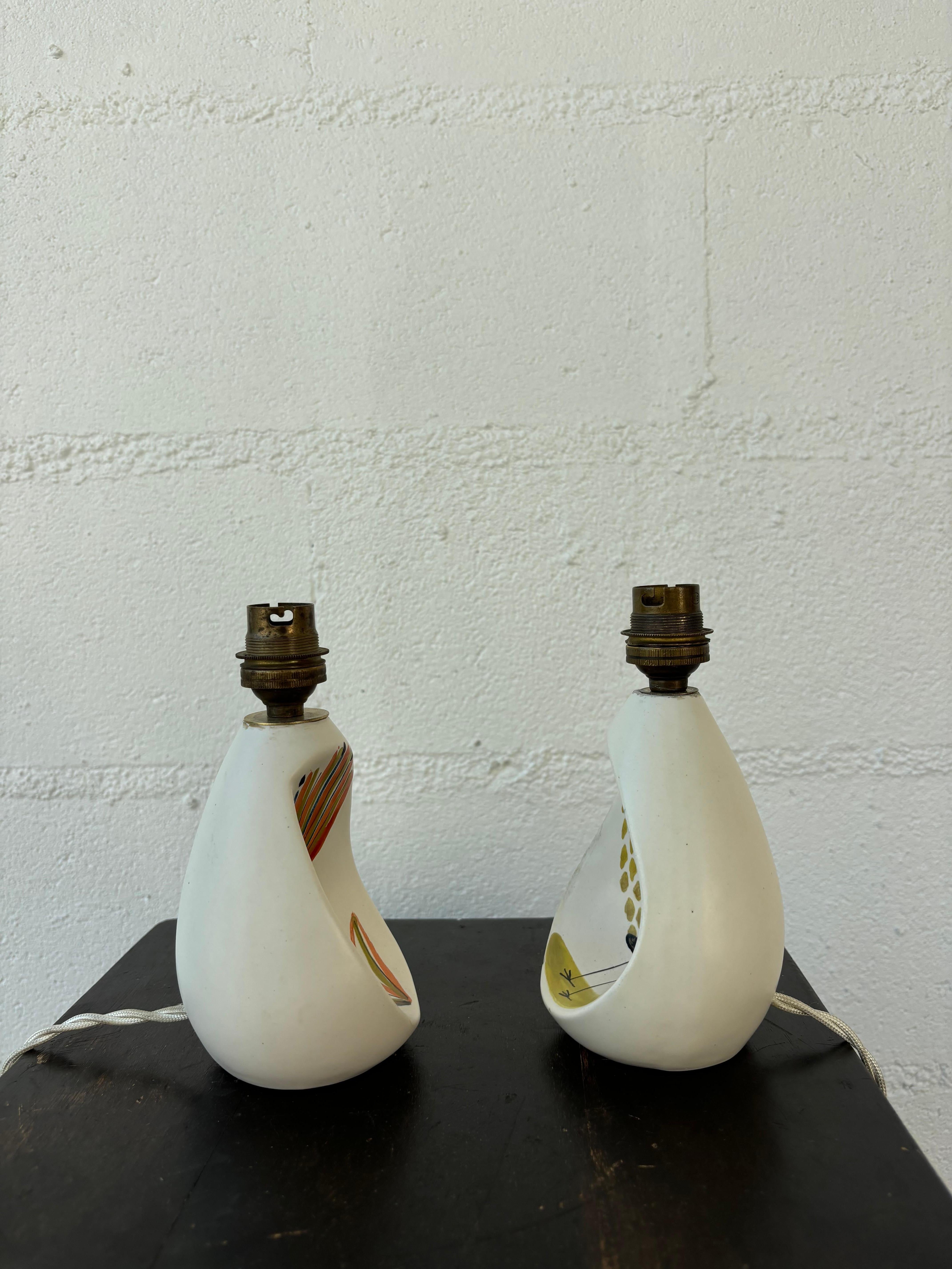 Pair of lamp by Roger Capron en venta 11