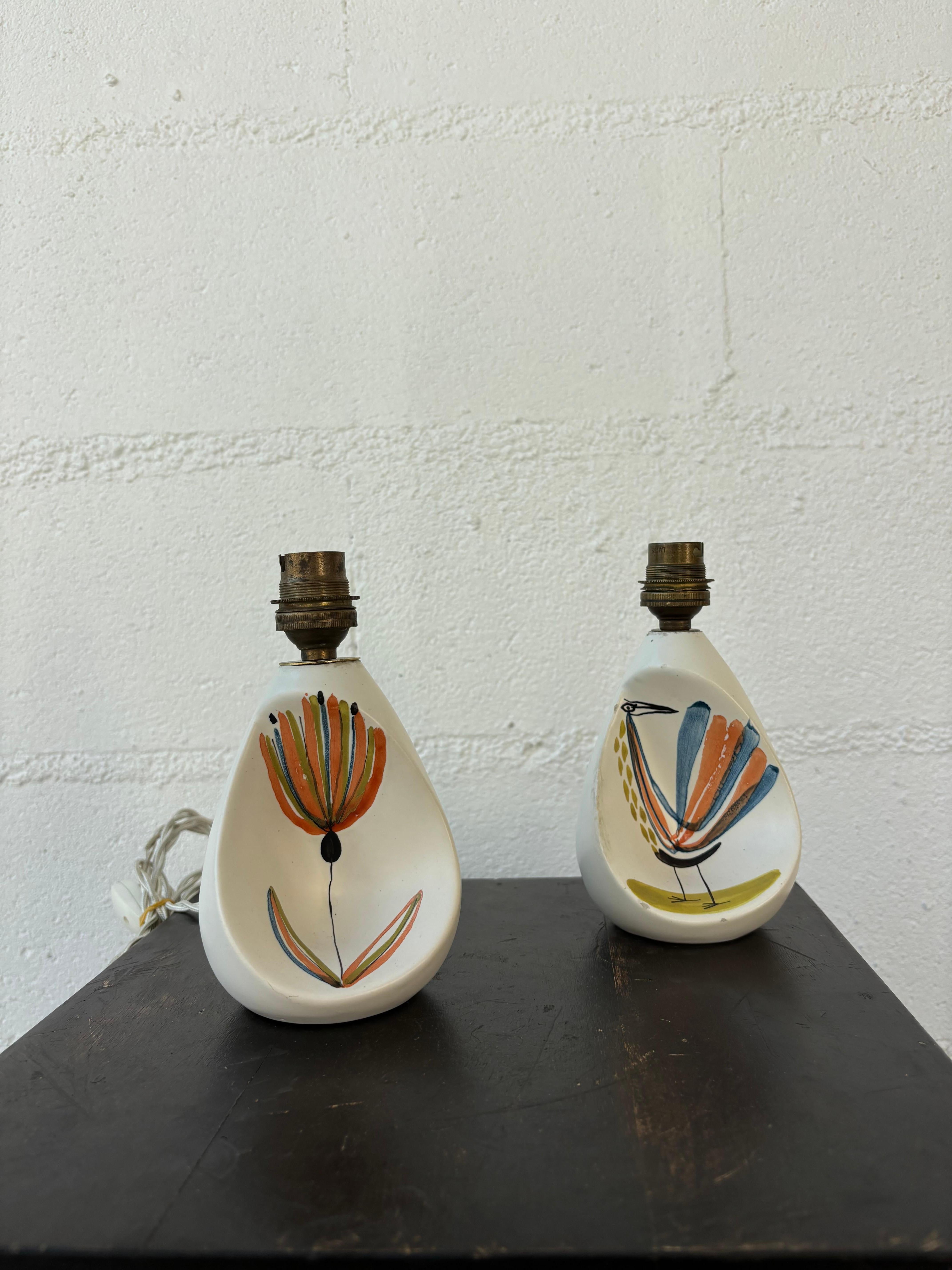 Pair of lamp by Roger Capron en venta 12