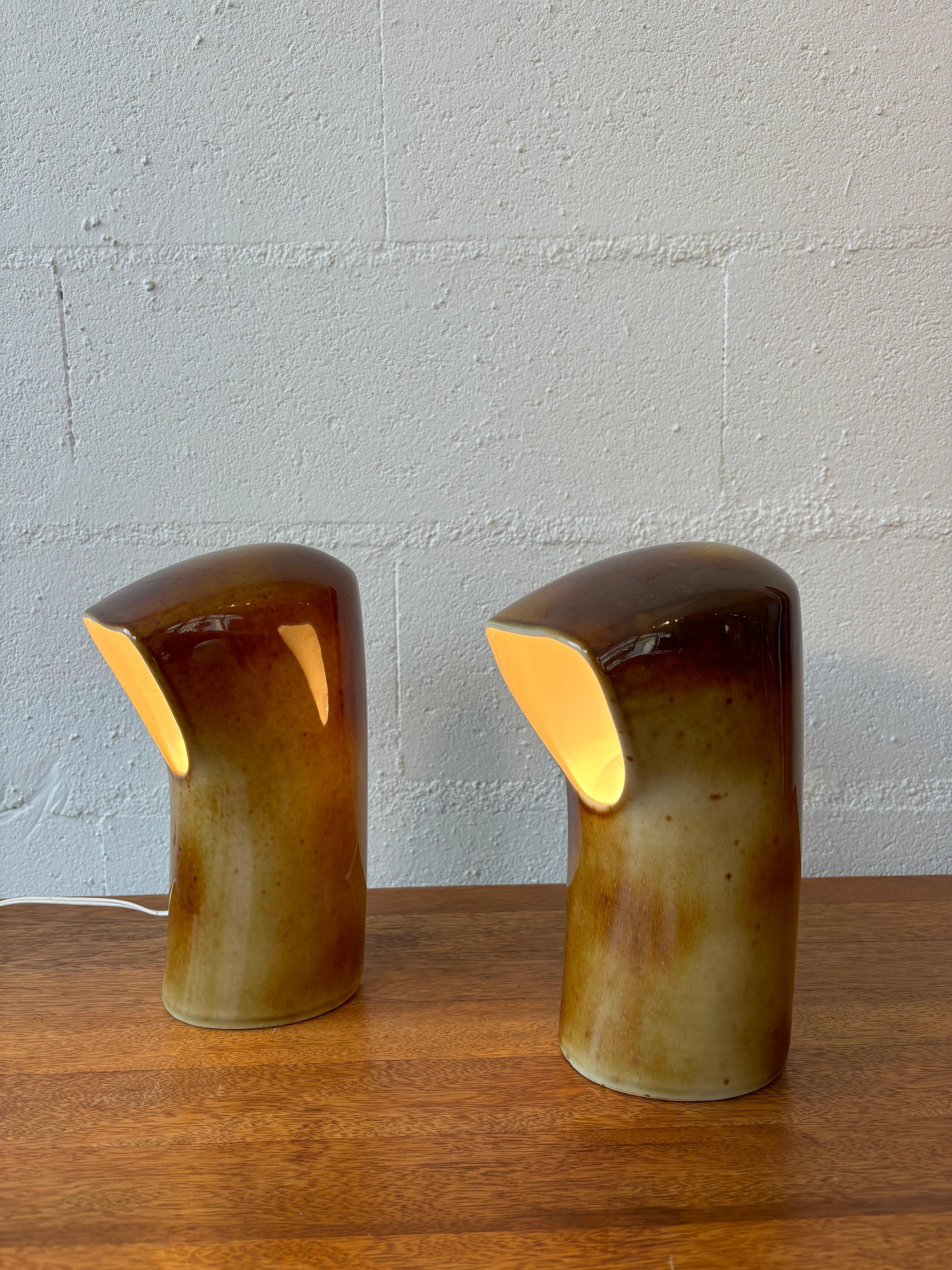 Français Paire d'écoutilles de lampe par Pierre Lèbe pour Virebent en vente