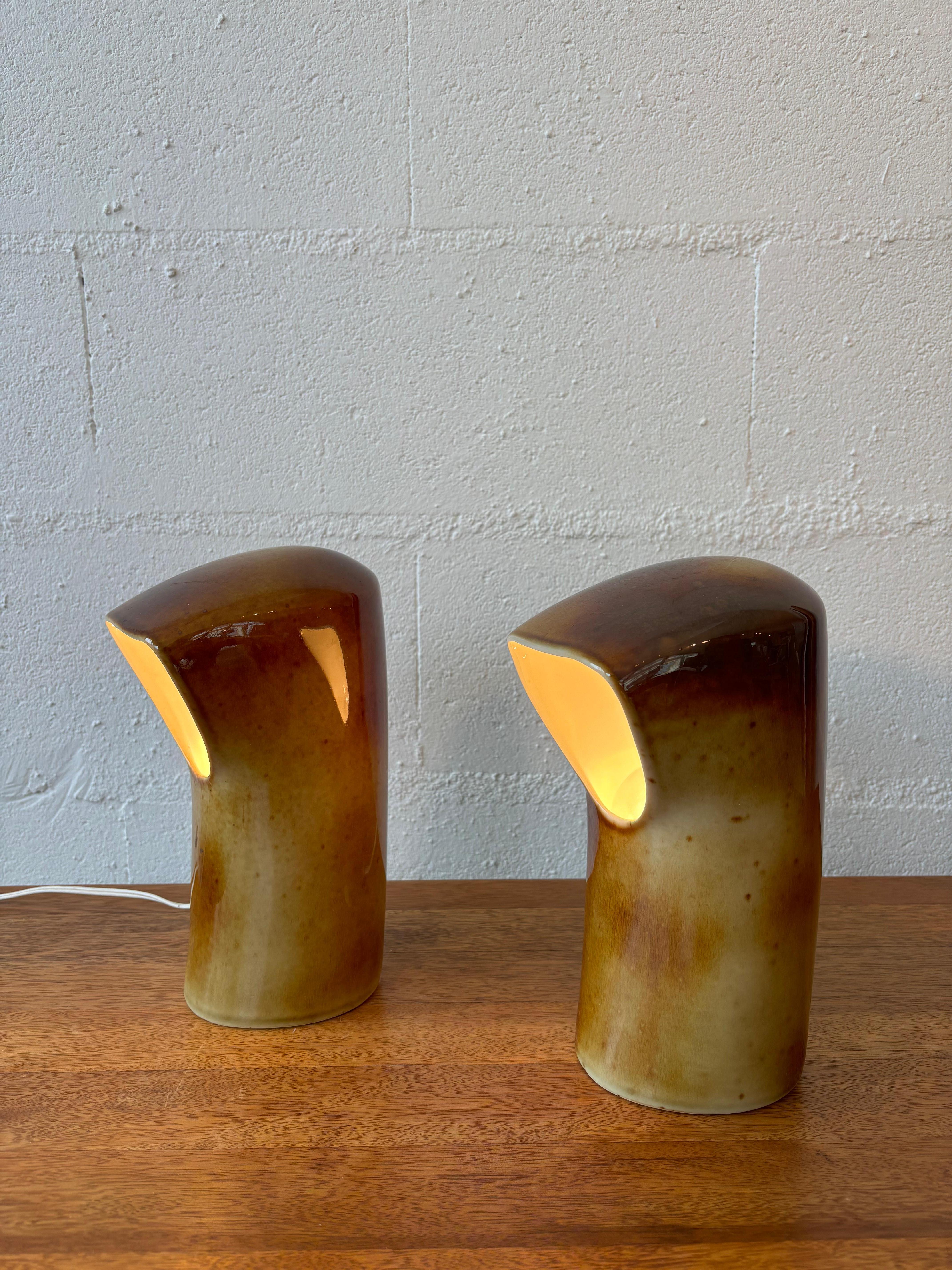Paire d'écoutilles de lampe par Pierre Lèbe pour Virebent Bon état - En vente à SAINT-OUEN-SUR-SEINE, FR