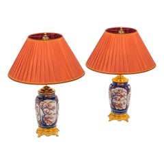 Pair of Lamp in Imari Porcelain, 19th Century