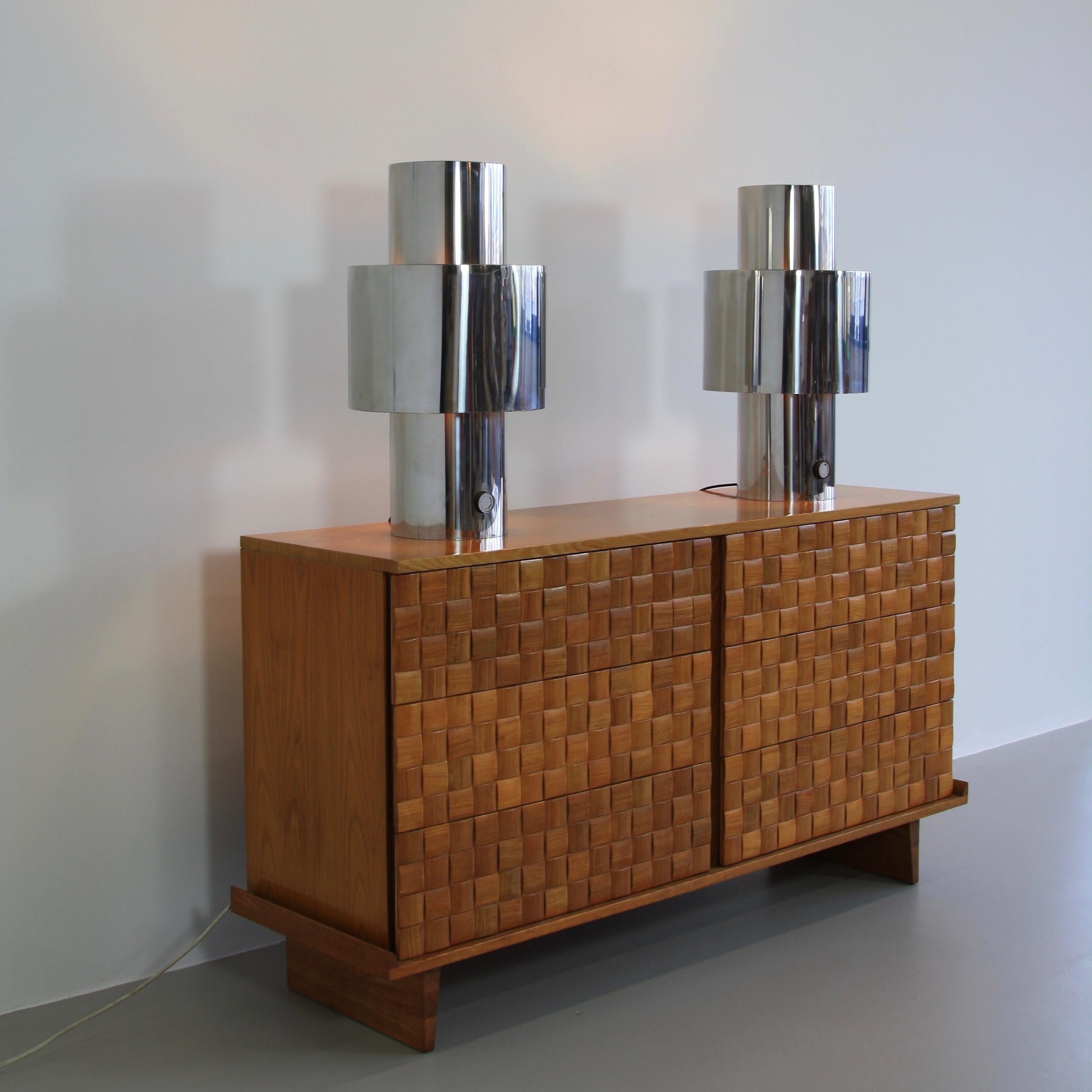 Pair of 'LAMP-RO' Table Lamps by Willy Rizzo, 1970 2