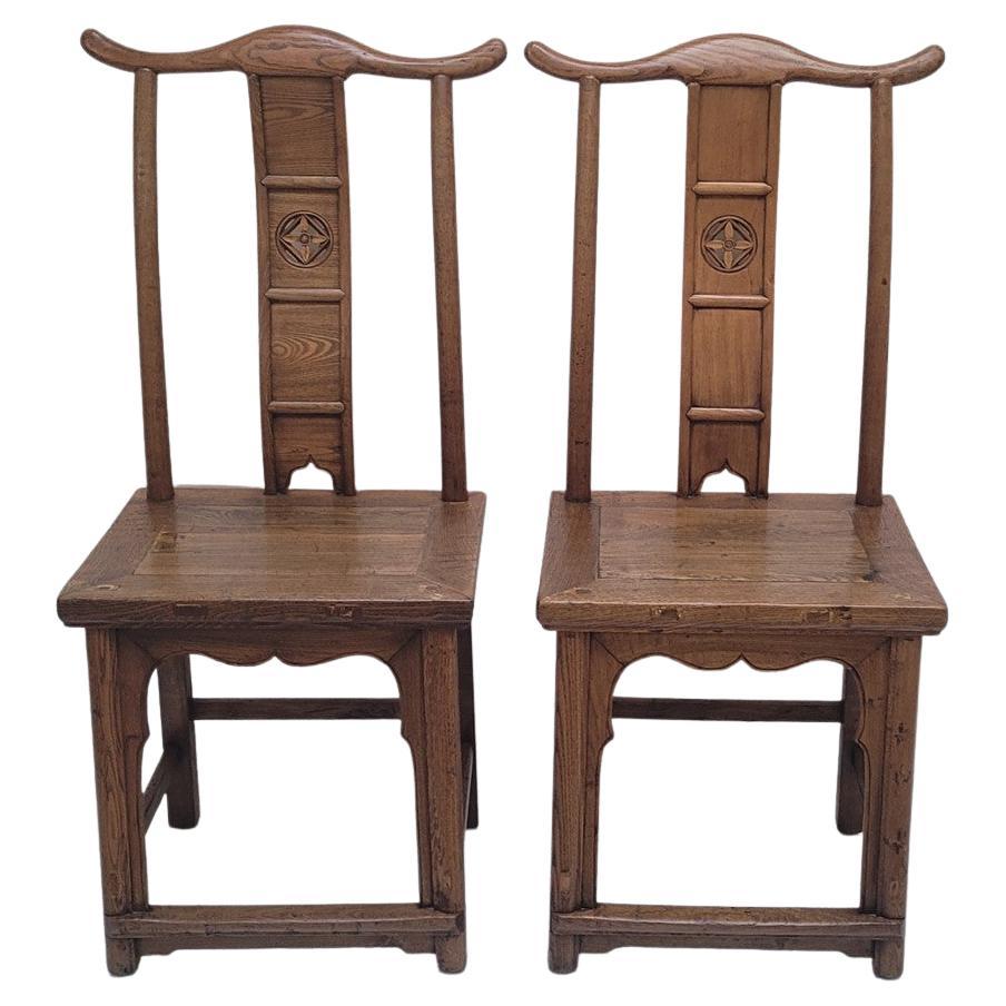 Lamphangar-Stühle – 19. Jahrhundert, Paar im Angebot