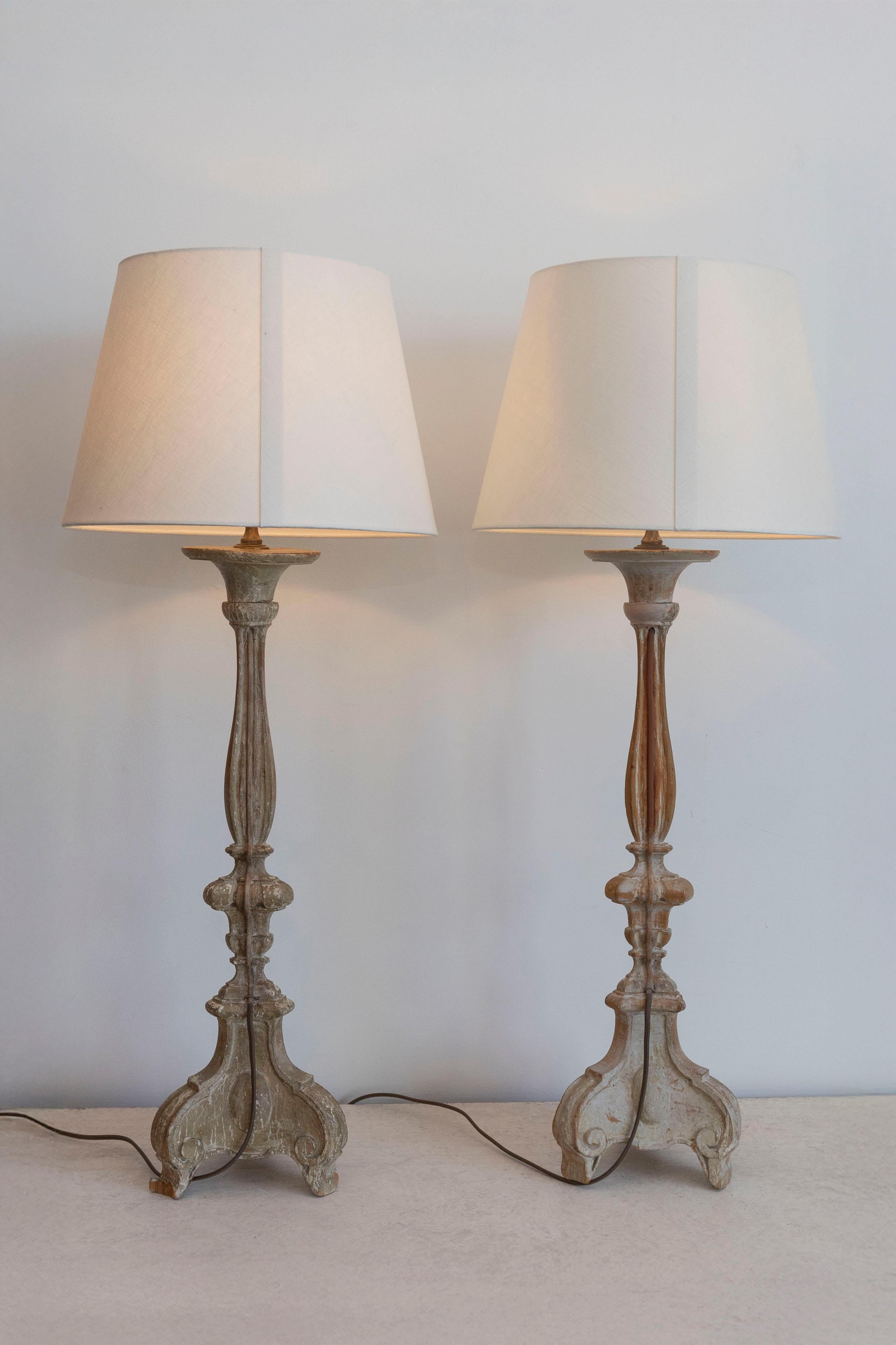 Paire de lampes - Chandeliers français du XVIIIe siècle en vente 4