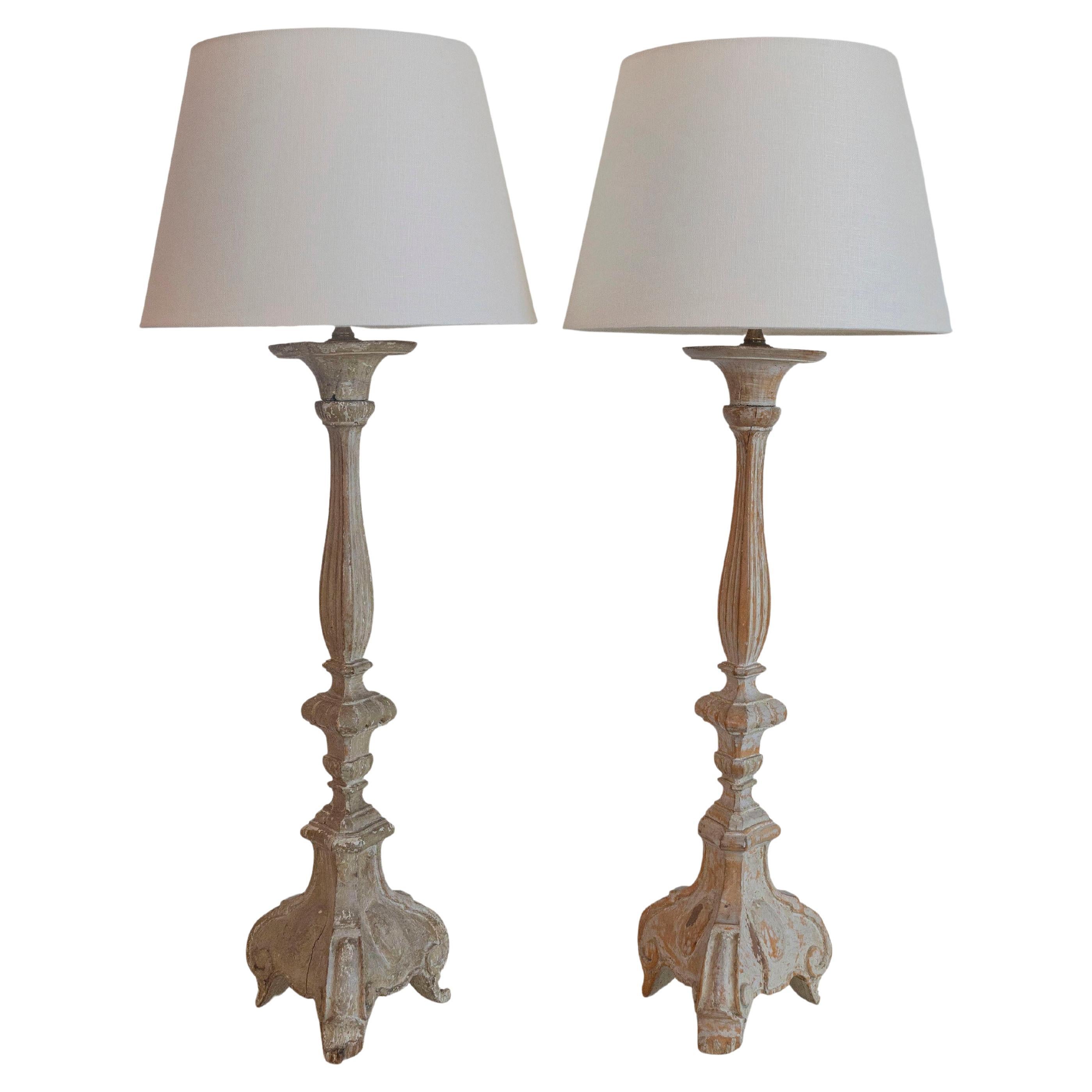 Pair of Lamps - 18th Century French Candlesticks