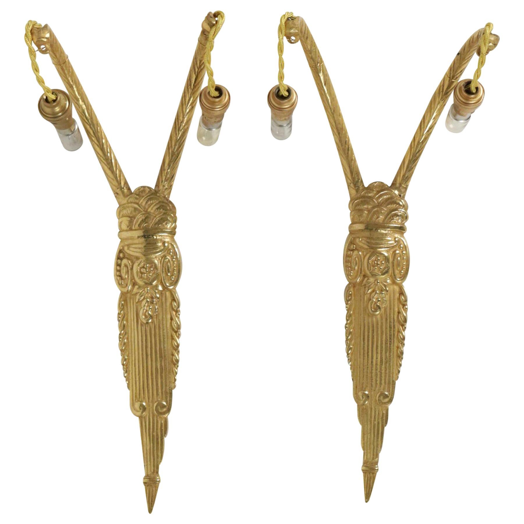 Paire de lampes 1930, période Art déco en vente