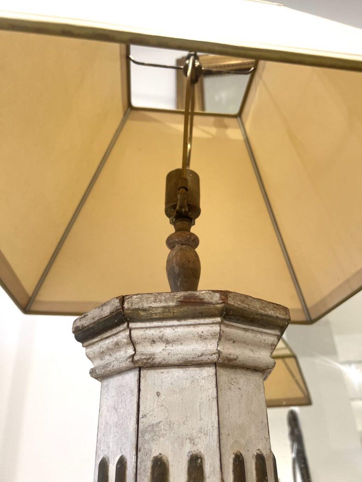 Pair of Lamps, 19th Century Italian Column  3