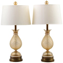 Pair of Lamps Attributed to Barovier & Toso