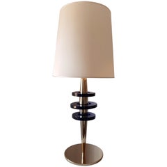 Pair of Lamps Brass and Murano Glass