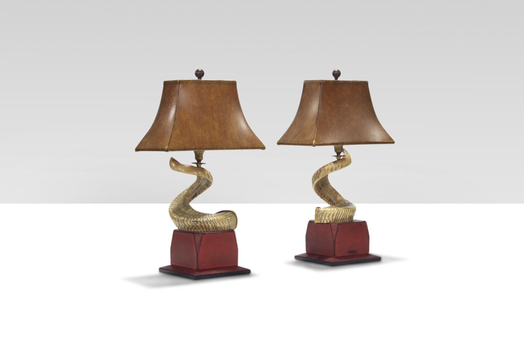 Paar Lampen von Gucci (Moderne der Mitte des Jahrhunderts) im Angebot