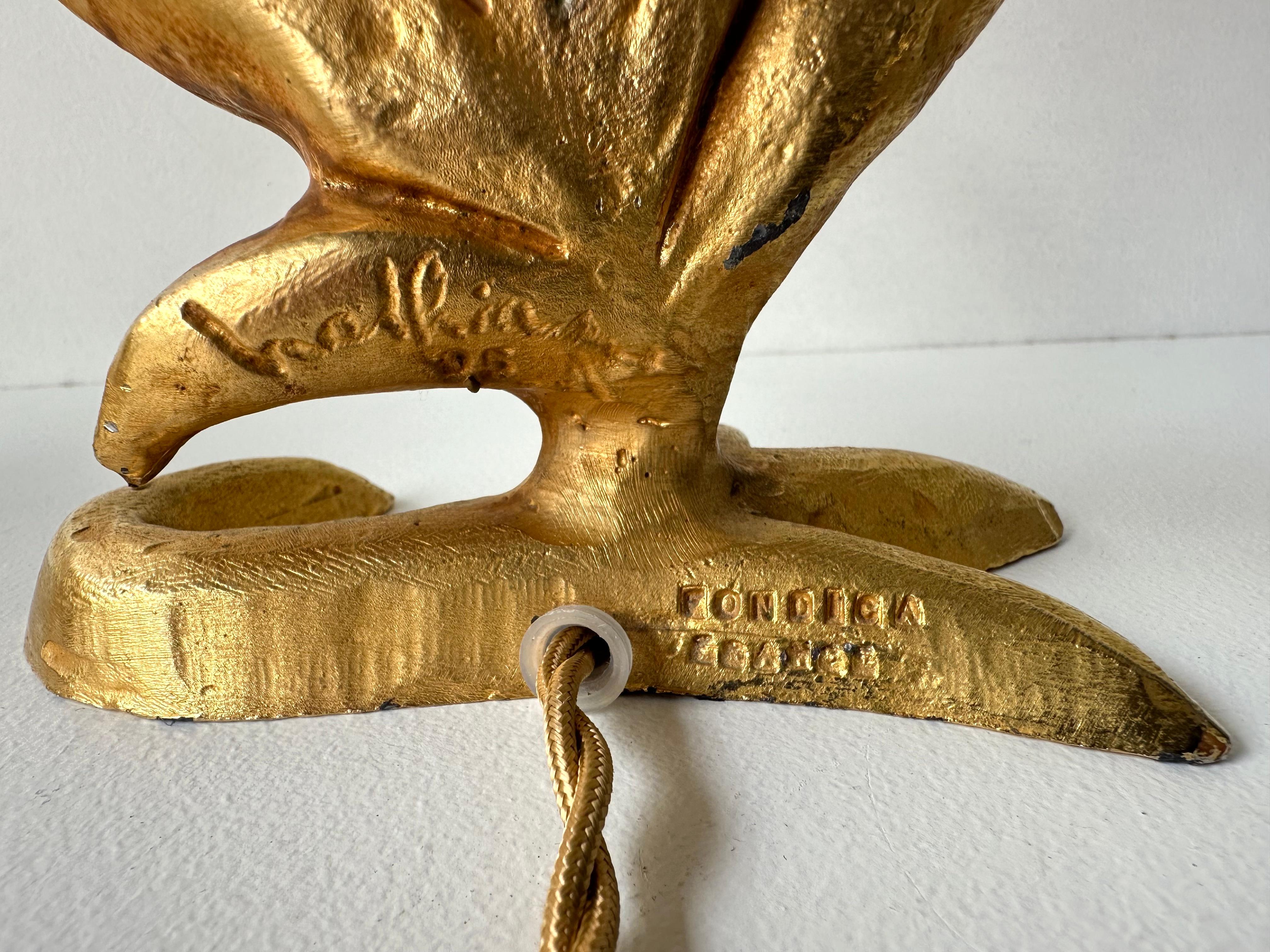 Metal Pair of Lamps by Mathias for Fondica, France, 1990s For Sale
