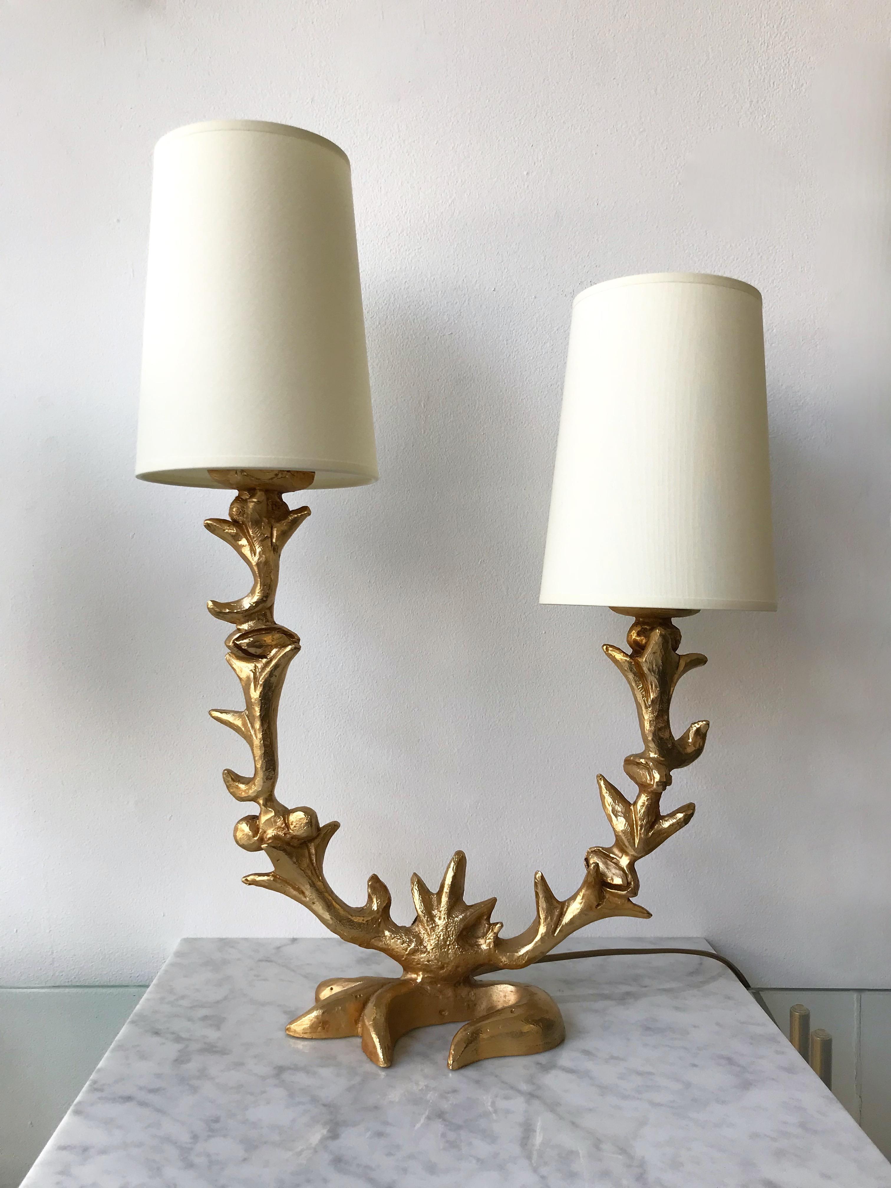Metal Pair of Lamps by Mathias for Fondica, France, 1995