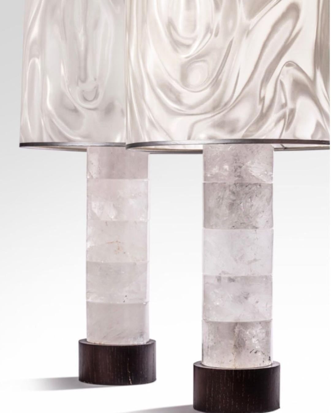 Modern Mattia Bonetti, Pair of Lamps commissioned for the Cristal Champs-Élysées Hotel For Sale