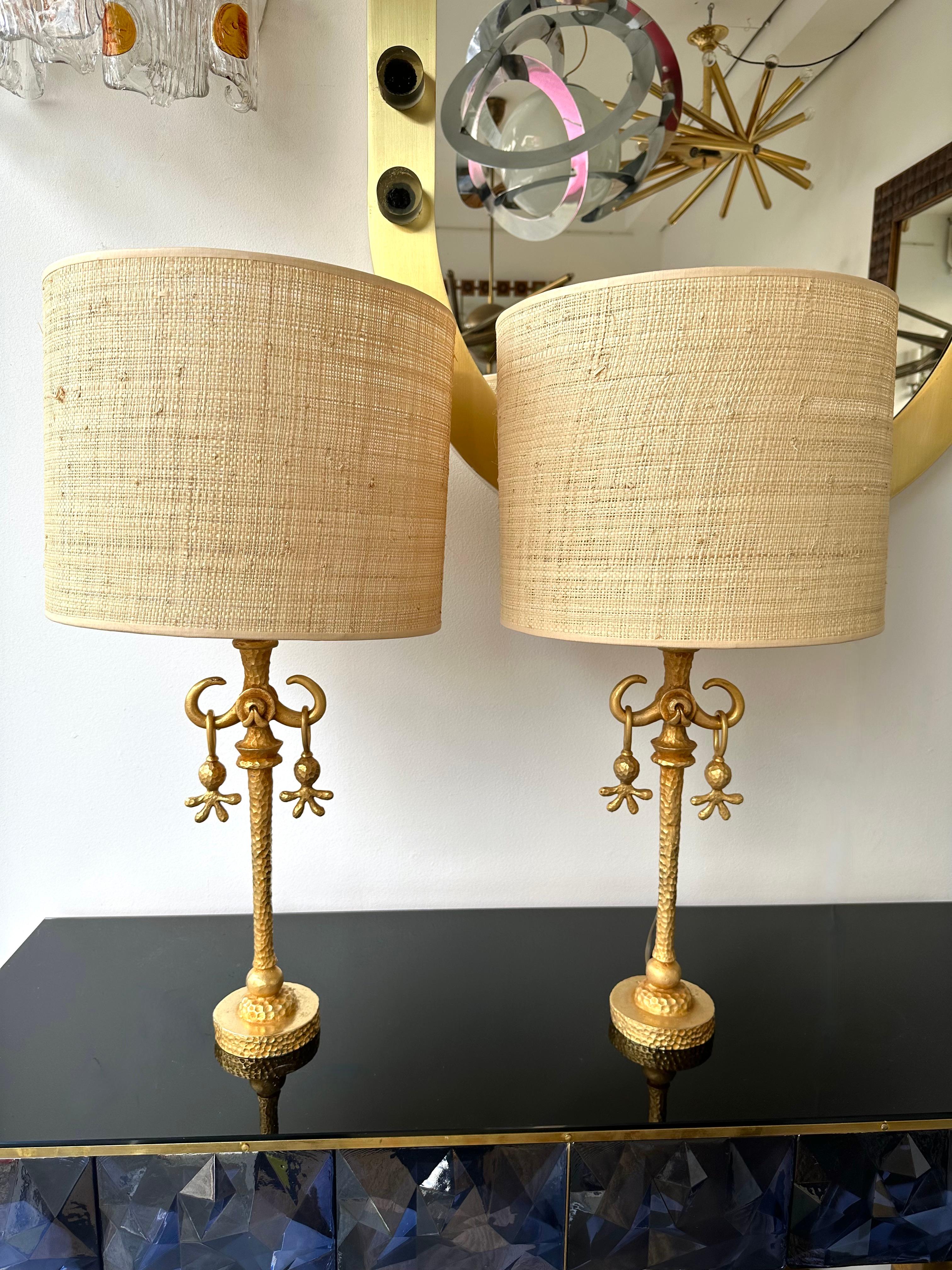 Paar Lampen von Nicola Dewael für Fondica, Frankreich, 1990er Jahre (Ende des 20. Jahrhunderts) im Angebot