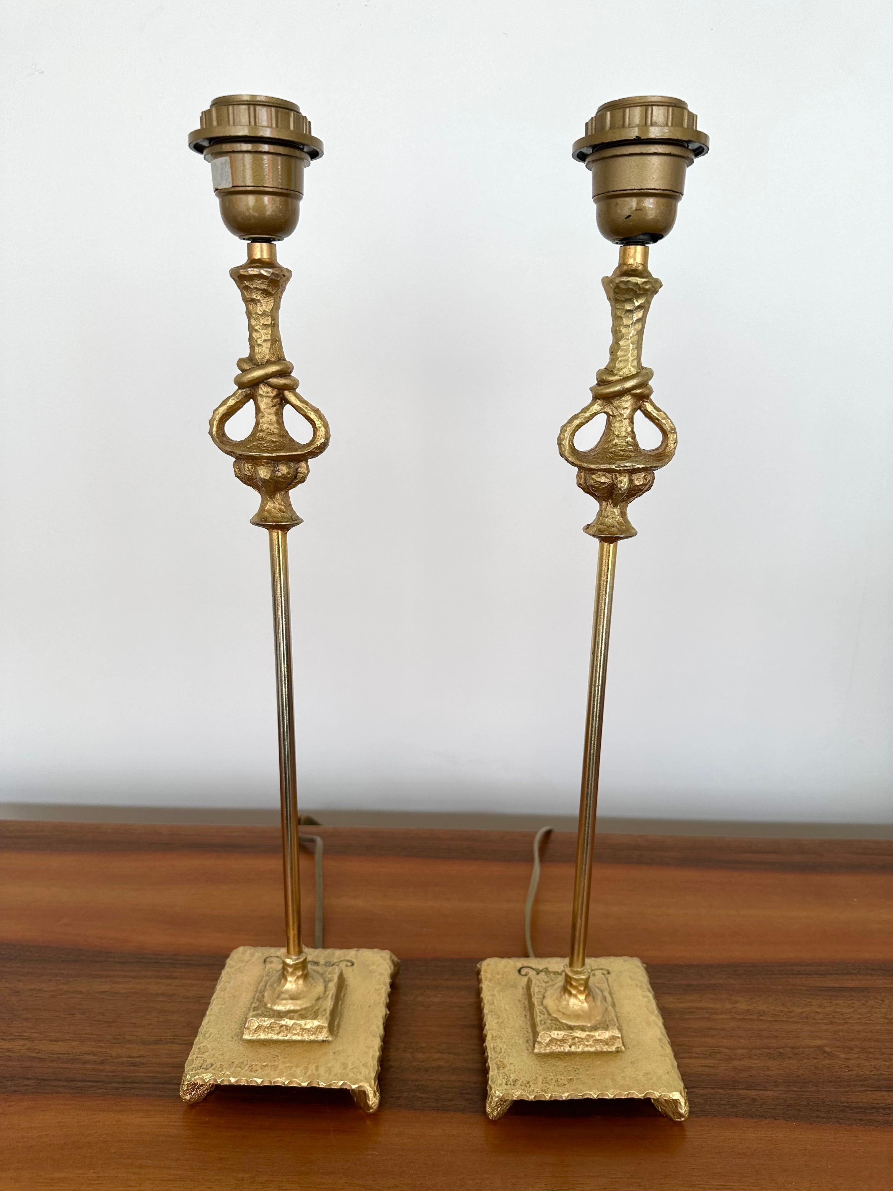 Late 20th Century Pair of Lamps by Nicola Dewael for Fondica, France, 1990s For Sale