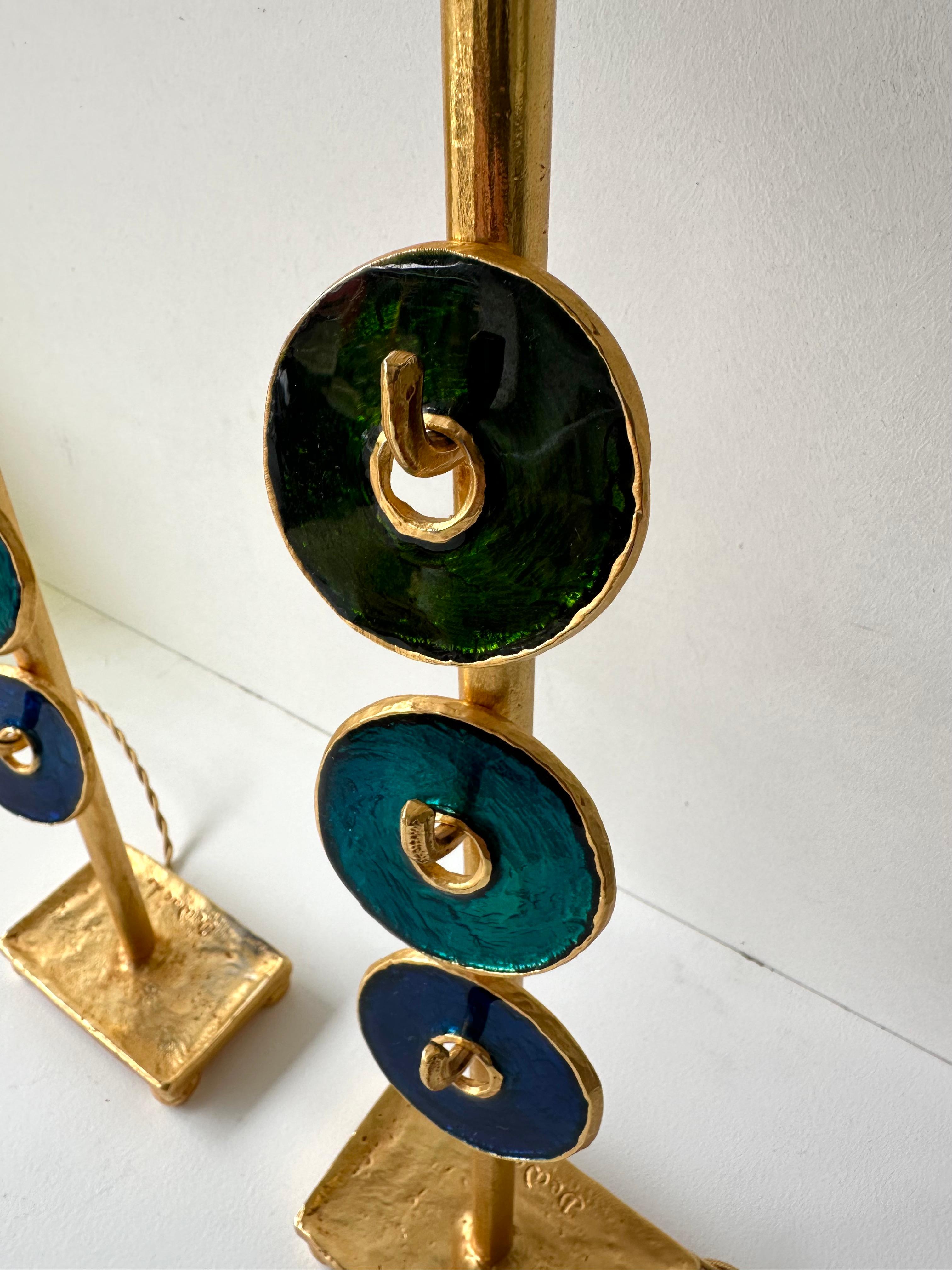 Pair of Lamps by Nicolas Dewael for Fondica, France, 1990s For Sale 4