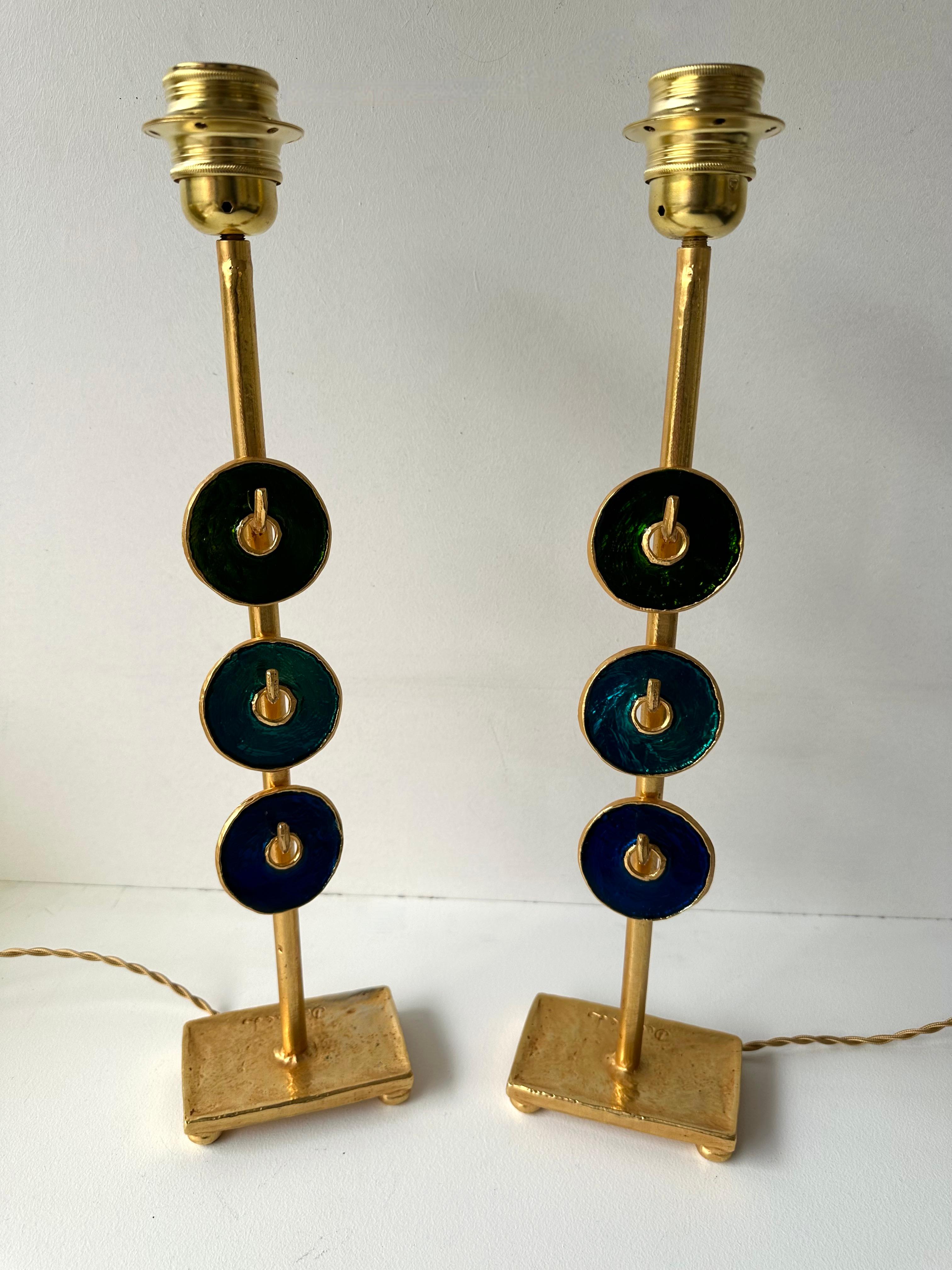 Pair of Lamps by Nicolas Dewael for Fondica, France, 1990s For Sale 5