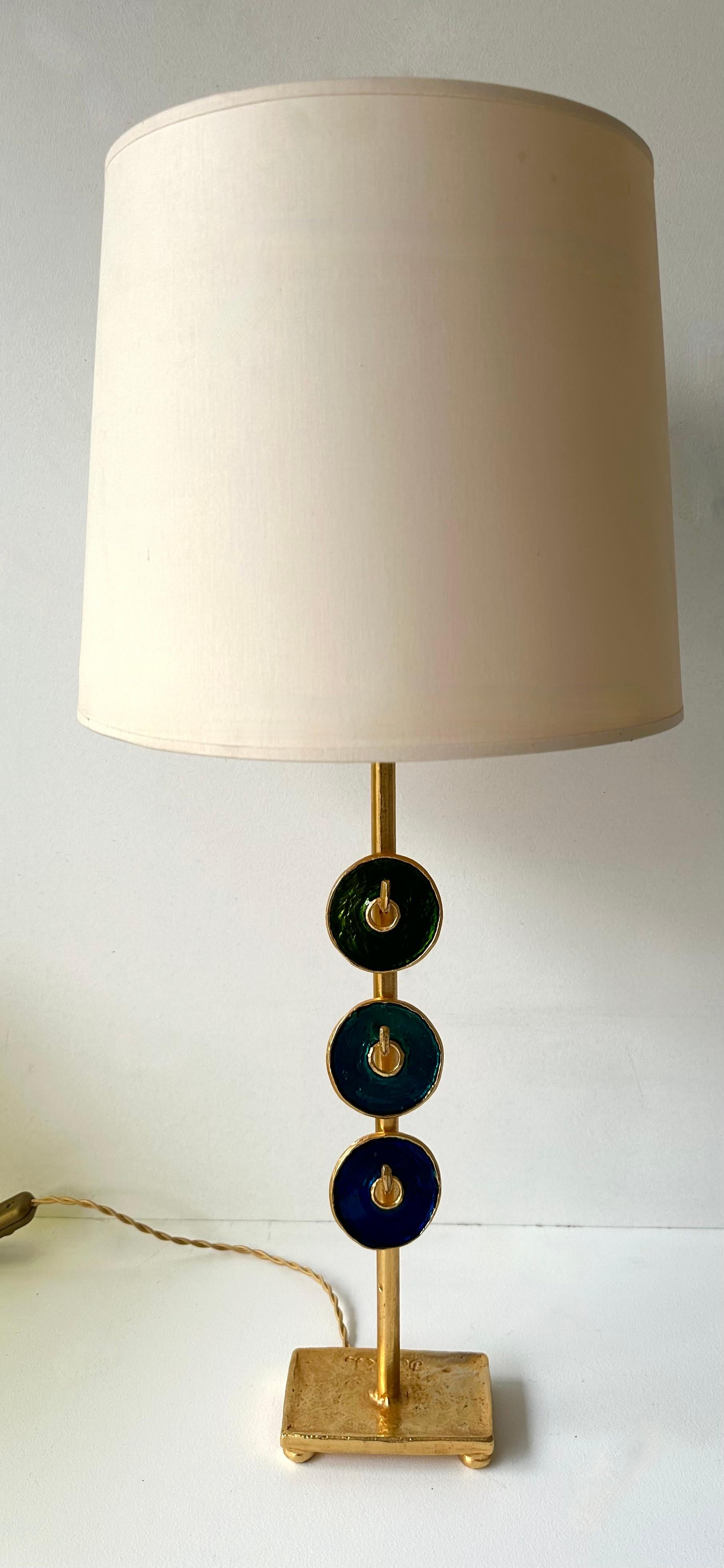 French Pair of Lamps by Nicolas Dewael for Fondica, France, 1990s For Sale